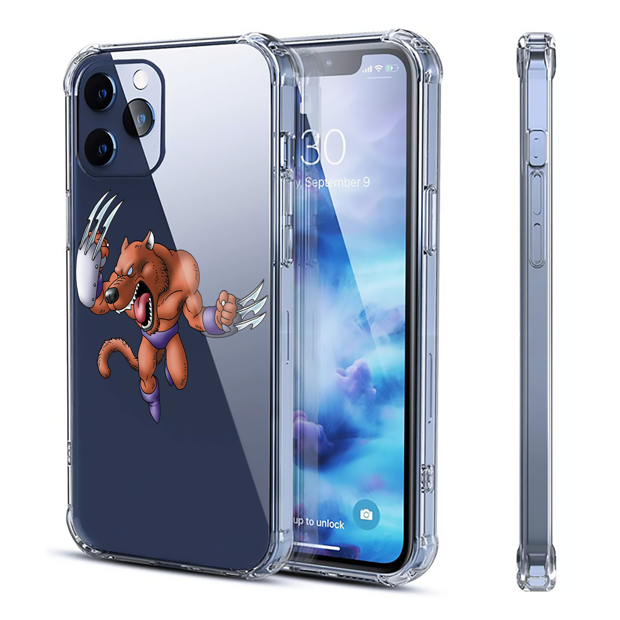 （画像用） ドラゴンクエスト Doragon Kuesuto Dragon Quest 【iPhone 12シリーズ対応】透明スマホケース（クリアソフトケース）